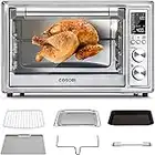 COSORI Air Fryer Toaster Oven, 12-in-1 Convection Oven Countertop with Rotisserie, Stainless Steel 32QT/30L, 6-Slice Toast, 13-inch Pizza,100 Recipes, Basket, Tray(6 Accessories)Included