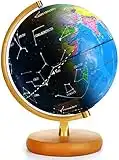 LED Constellation Globe Rewritable 3in1 Educational Toys, Light Up World Globe,Illuminated Night View Globe lamp for Kids Home Décor and Office Desktop（Contains pen and Cleaning Cloths）