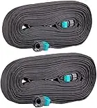 Rocky Mountain Goods Soaker Hose Flat (75’ Pack of 2)- Heavy Duty Double Layer Design - Saves 70% Water - Consistent Drip Throughout Hose - Leakproof Guarantee - Garden/Vegetable Safe