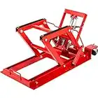 VEVOR Hydraulic Motorcycle Scissor Jack with 1,500LBS Load Capacity, Motorcycle/ATV Jack Hoist Stand Portable Lift Table, Adjustable Motorcycle Lift Jack, with Built-in Lock Pin Red