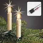 hellum LED Lichterkette Weihnachtsbaum, 30er Baumkerzen 20,3m Made-in-Germany Lichterkette innen Stecker Teilbar, Weihnachtsbeleuchtung mit LED Filament Weihnachtsbaum Kerze, 17lm pro Lampe, 814101