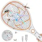 ANSEVO Electric Fly Swatter Bug Zapper Racket Electric Mosquito Swatter,Insect Killer Trap Removable Handle with LED Lighting for Indoor Outdoor