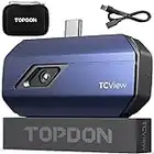 TOPDON Thermal Camera TC001, Thermal Imaging Camera Android 256x192 Resolution, -20℃-550℃ Testing Range, 40mk Heat Sensitivity, Error Less Than 2℃, for Smartphones and Tablets