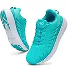 STQ Trainers Womens Running Shoes Ladies Walking Shoes Lightweight Breathable Outdoor Sports Gym Fitness Sneakers Tennis Shoes Navy Aqua UK 3