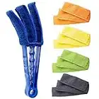 Hiware Window Blind Cleaner Duster Brush with 5 Microfiber Sleeves for Window Shutters Blind Air Conditioner Jalousie Dust