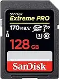 SanDisk Extreme PRO 128GB SDXC Memory Card up to 170MB/s, UHS-1, Class 10, U3, V30