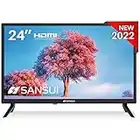 SANSUI ES24T1H - TV 24 inch HD 720P LED Small TV with Built-in HDMI, USB, AV in, Optical Ports, Ideal for Kitchen Bedroom and Home Office (Canada Model)