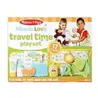 Melissa & Doug Mine to Love Travel Time Play Set for Dolls with Diaper Bag, Bottle, Sunscreen, More (17 pcs) - Baby Doll Accessories, For Kids Ages 3+