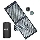 Lixada Acupressure Mat and Pillow Set with 2Pcs Spiky Massage Balls for Back/Neck/Feet Pain Relief and Muscle Relaxation with Carry Bag