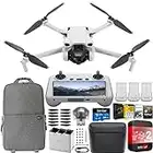 DJI Mini 3 Camera Drone Quadcopter + RC Smart Controller (With Screen) + Fly More Kit, 4K Video, 38min Flight Time, True Vertical Shooting Bundle w/Deco Gear Backpack + Software & Accessories