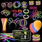 iGLOW Glow Sticks Bulk Party Pack Multicolor Non Toxic 233 Pieces Light Stick Set