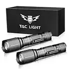 LETMY LED Tactical Flashlight S2000 PRO - Ultra Bright High Lumens LED Flashlights - Zoomable, 5 Modes Flashlights, Water Resistant Flash Light for Camping Accessories, Emergency Gear, 2 Pack