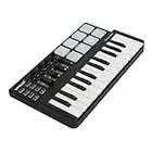 Btuty Panda MIDI Controller Tastatur 25 Tasten USB Drum Pad Controller Mini Portable