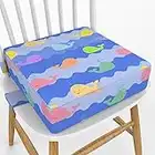 Toddler Booster Seat for Dining Table, 4inch Dining Chair Heightening Cushion, Portable Adjustable Highchair Booster Chair Increasing Cushion, Dismountable Washable Thick Chair Seat Pad Mat for Baby Kids Infant