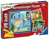 Ravensburger Classic Pokemon Jigsaw Puzzles for Kids Age 5 Years Up - 3x 49 Pieces