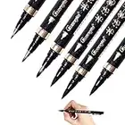 Reastar Calligraphy Pens 6 PCS Calligraphy Set for Beginners, Refill Brush Pens Calligraphy - For Lettering, Beginners Writing, Signature, Watercolor Illustrations, Design And Art Drawing (4 Sizes)