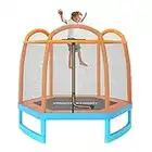 Blanketown 7FT Trampoline for Kids with Safety Enclosure Net, Indoor Outdoor Mini Round Bounce Jumper 84", Great Gift for Kids