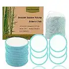 Fancylovesotio 24 Pack Bamboo Fiber Reusable Makeup Remover Pads with Washable Laundry Bag for Storage, Reusable Bamboo Cotton Rounds