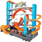 Hot Wheels City Garage delle Acrobazie, Playset con Pista Collegabile, Con Ascensore e Squalo, Spazio per +90 Macchinine, Regalo Bambini 5+ Anni, Esclusivo Amazon