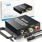 eSynic Digital zu Analog Konverter Audio Adapter, Audio Converter Toslink Adapter Koaxial Adapter Optisch Cinch RCA L/R 3,5 mm Mit Optischem Kabel für Kopfhörer PS3 HDTV Blue Ray DVD Sky HD