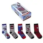 CERDÁ LIFE'S LITTLE MOMENTS 2200007418_t1922-c81 Lot de 5 Chaussettes en Coton Spiderman pour garçon avec Licence Officielle Marvel, Multicolore, 22 Baby Boys