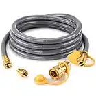 Kohree 1/2" ID Natural Gas Grill Hose 12FT with Quick Connect 3/8" Female x 1/2" Male Adapter Conversion Kit for Patio Heater,Generator,Griddle,Smoker,Fire Pit & More Outdoor NG/LP Propane Appliance