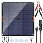 OYMSAE 20 W 12 V Solarpanel Auto Batterie Ladegerät Tragbar Wasserdicht Power Trickle Batterie Ladegerät & Wartung für Auto Boot Automotive RV mit Zigarettenanzünder-Stecker & Krokodilklemme