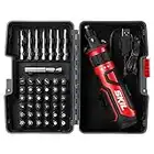 SKIL Rechargeable 4V Cordless Screwdriver with Circuit Sensor Technology Includes 45pcs Bit Set, USB Charging Cable, Carrying Case - SD561204