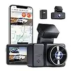 VANTRUE E2 Double 1944P GPS WiFi Dashcam, Contrôle sans Fil et Vocale, Caméra Embarquée Avant et Arrière avec Application, Mode Parking du Tampon, Vision Nocturne WDR, 2,45 IPS à Angle 160°, Max 512G