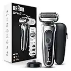 Braun Series 7 360 Flex Head Electric Shaver with Beard Trimmer for Men, Rechargeable, Wet & Dry with Charging Stand & Travel Case, Silver Black