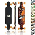 MAXOfit Longboard Imperium - Drop Down Board mit robustem Deck und mittelweichen Rollen - Top-Mount Achsen - weiche Lenkung für angenehmes Fahrgefühl