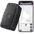 PlanetGPS (Jupiter 4G) - No Monthly Fee (1 Year Plan & SIM Card Included) Magnetic Real-Time GPS Tracker for Car Vehicle Equipment Asset Tracking Device with Worldwide Coverage (Up to 6 Months Battery)