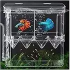 Goldmiky Caja de Cría de Peces,Caja de Cría de Acuario,Tanques de Cría,para Guppy,Peces Tropicales,Divisor de Tanque de Incubadora de Peces Flotante con Ventosas (Grande)