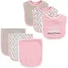 Hudson Baby 6-Piece Bib and Burp Cloth Set, Princess