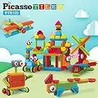 PicassoTiles PTB120 120 pièces Forme de soies 3D Blocs de Construction tuiles Construction Jouet Ensemble d'apprentissage Jeu de Jeu STEM Jouet Ensemble Kit éducatif Enfant Branin développement