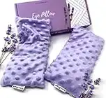 Lavender Eye Pillow Gifts for Women- Heated Eye Mask for Dry Eyes- Hot Eye Compress- Weighted Eye Mask for Sleeping, Yoga, Relaxation - Birthday Gifts for Mom