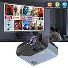 1920 1080P Home Projectors Wifi Bluetooth, Digital HD Movie Theater Projector HDMI USB ZOOM 4D Keystone, LCD LED Smart Android Wireless Projector Compatible with Netflix Phone Laptop Computer Mac iOS