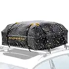 AUPERTO Waterproof Car Top Carrier- Roof Cargo Bag Box Easy to Install Soft Rooftop Luggage Carriers with Wide Straps, Best for Traveling, Cars, Vans, SUVs