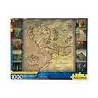 AQUARIUS Lord of the Rings Map Puzzle (1000 Piece Jigsaw Puzzle) - Glare Free - Precision Fit - Virtually No Puzzle Dust - Officially Licensed Lord of the Rings Merchandise & Collectibles - 20 x 28 in