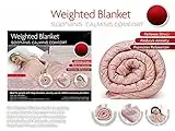 ADEPTNA Weighted Blanket for Adults Soft Sensory Sleep Therapy Reduce Anxiety Relieves Stress – sleep disorders anxiety autism ADHD and sensory disorders (PINK, SINGLE - 4KG)