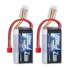 Zeee 3S Lipo Akku 50C 2200mAh 11,1V Kurze RC Batterie mit Deans T Stecker für RC-Autos, LKWs, Fahrzeuge, RC-Boote, RC-Drohnen, Flugzeuge, Quadrocopter, Hubschrauber, FPV, RC-Hobbymodelle (2 pcs)