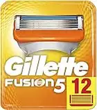 Gillette Fusion5 Razor Blades Men, Pack of 12 Razor Blade Refills with Precision Trimmer, 5 Anti-Friction Blades, Suitable for Mailbox