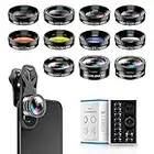 Miao LAB 11 in 1 Phone Camera Lens Kit - Wide Angle Lens & Macro Lens+Fisheye Lens/ND32/kaleidoscope/CPL/Color Lens Compatible with iPhone Samsung Sony and Most of Smartphone