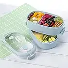 Lunch Box, 2-Layer Bento Box and Cutlery Set Lunch Boxes for Kid Adult Work School, Suitable for Microwave and Dishwasher