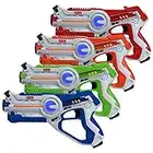 Kidzlane Laser Tag Guns Set of 4 | Lazer Tag Guns for Kids with 4 Team Players | Indoor and Outdoor Laser Tag Play Toy for Kids and Teens Boys and Girls | Ages 8+