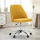 Home Office Desk Chair - Adjustable Rolling Chair, Armless Cute Modern Task Chair for Office, Home, Make Up,Small Space, Bed Room