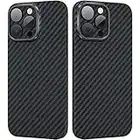 memumi Real Fibra de Carbono Funda para iPhone 14 Pro, 0.5 mm de Carbono Resistente y Duradero Case para iPhone 14 Pro 100% Fibra Aramida con Protección contra Caídas de Grado Militar Negro