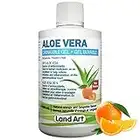 Pure Aloe Vera Gel 500ml - Orange-Tangerine Flavor - for Heartburn Relief & Acide Reflux - Made in Canada