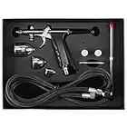 Professional Airbrush Set, 0.3mm 0.5mm 0.8mm Airbrush Kit Airbrush Compressor Gravity Multi Purpose Airbrushing System Set Spray Gun Kit for Color Models Leather Clothes Car Printing