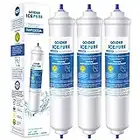 GOLDEN ICEPURE 3 Pacco Sostituzione Filtro Acqua Frigorifero per Samsung DA29-10105J, DA29-10105J HAFEX/Exp, DA99 02131B, WSF-100, EF9603, RS7677FHCSL, RS54HDRPBSR, RS7778FHCWW